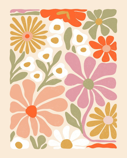 Flower Power Orange Pink