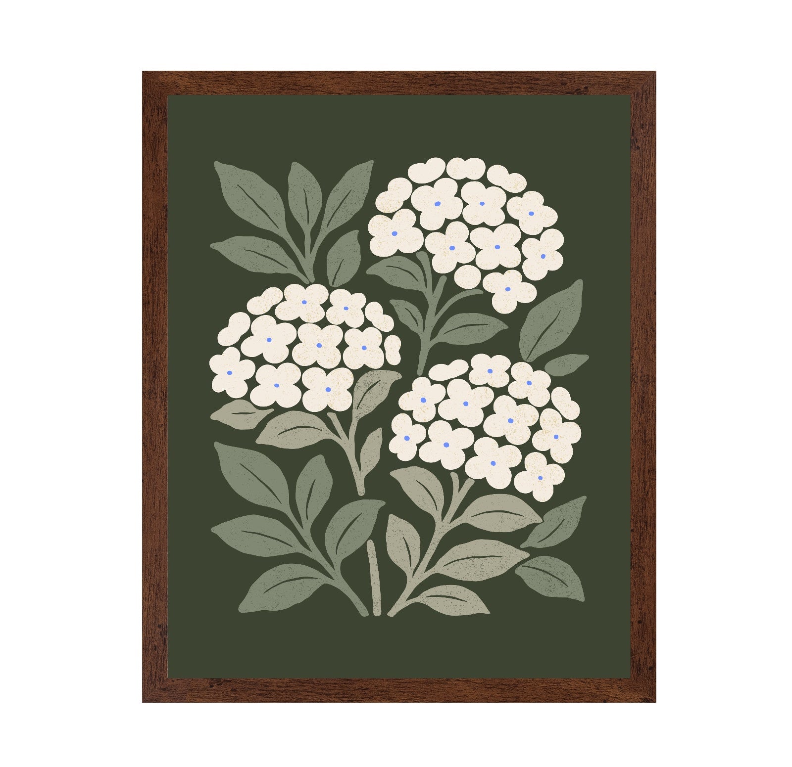 Abstract Green Hydrangea