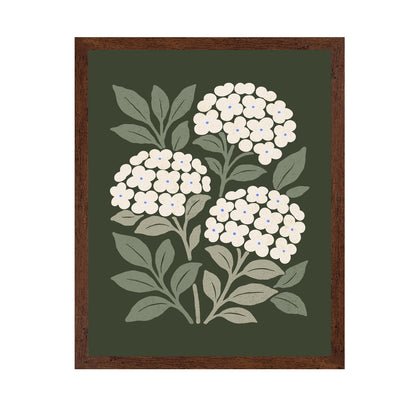 Abstract Green Hydrangea