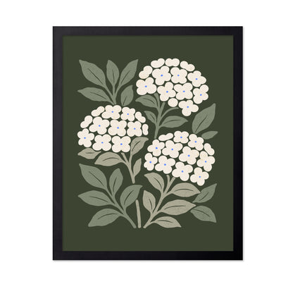 Abstract Green Hydrangea