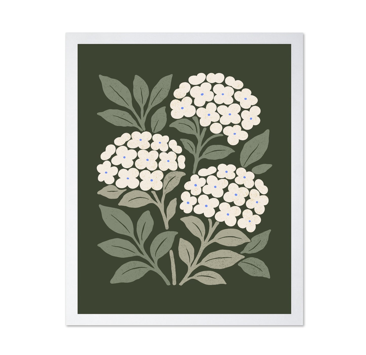 Abstract Green Hydrangea