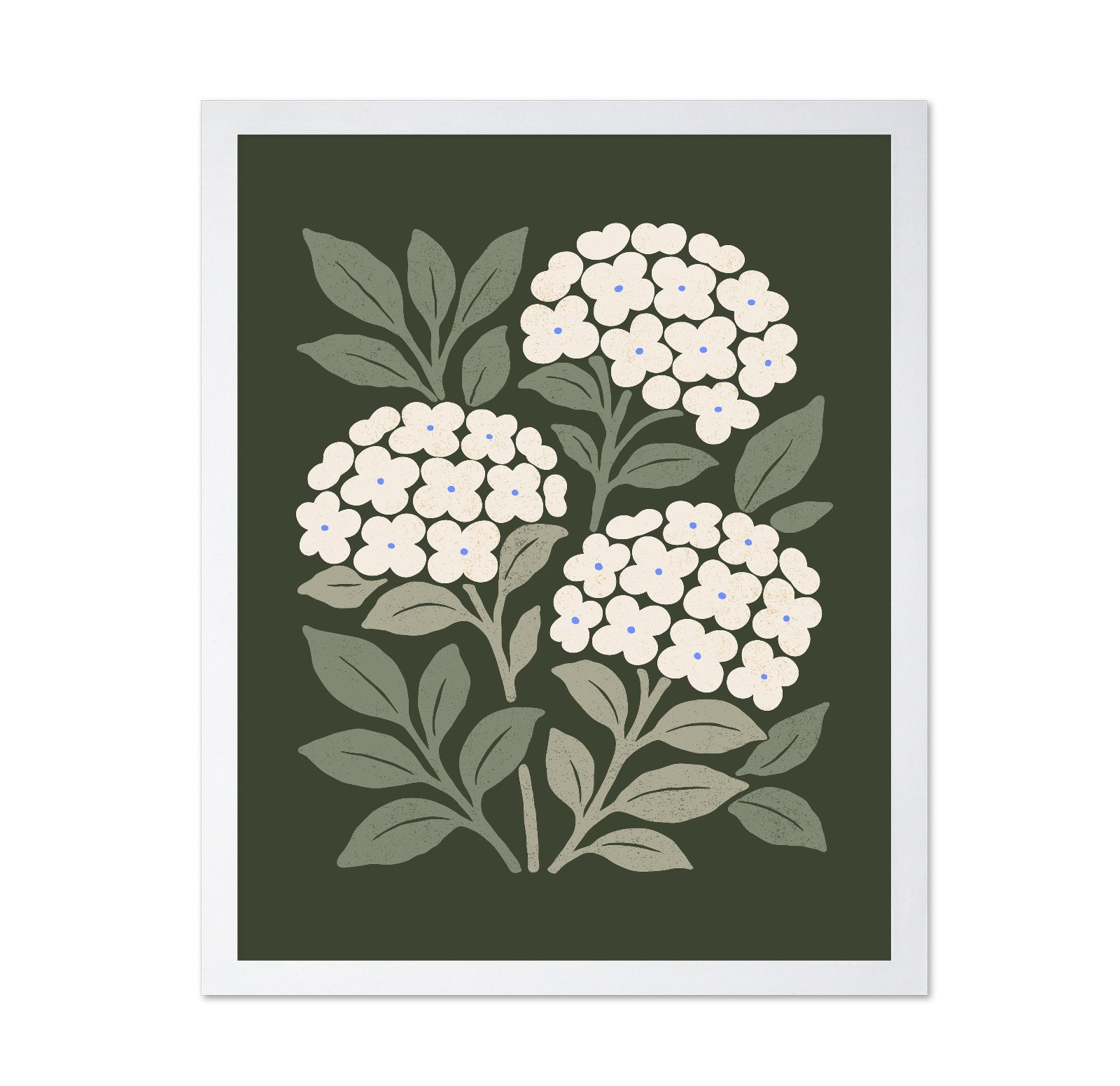 Abstract Green Hydrangea