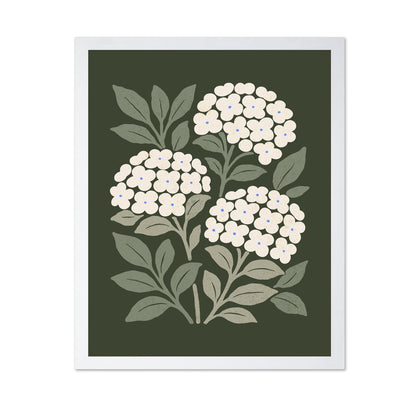 Abstract Green Hydrangea