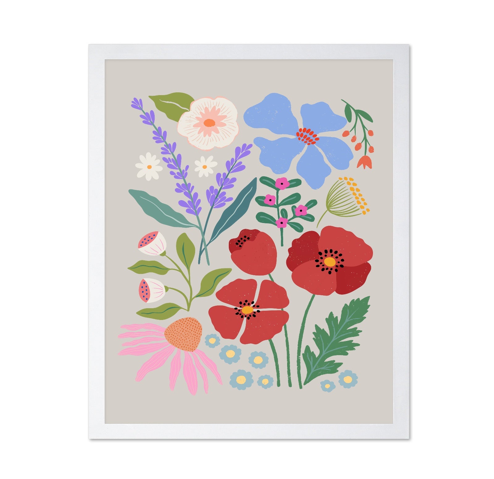 Poppies and Lavender Meadow