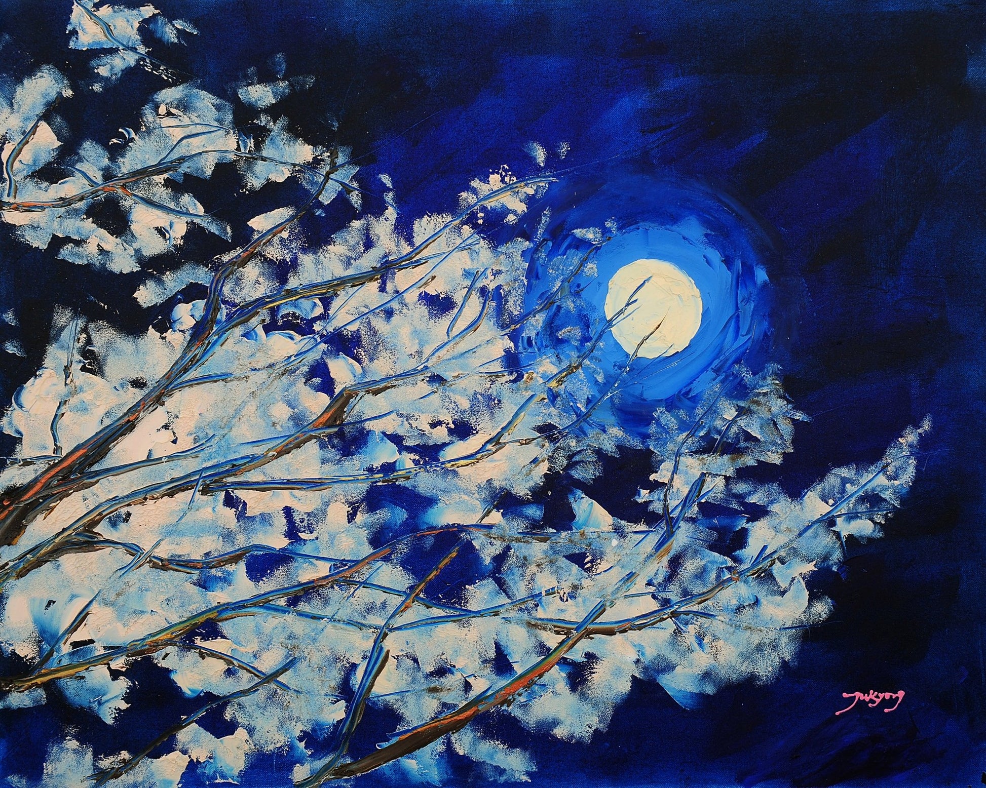 Moonlit Cherry Blossom