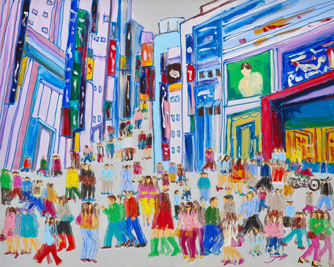 City Crowd Canvas