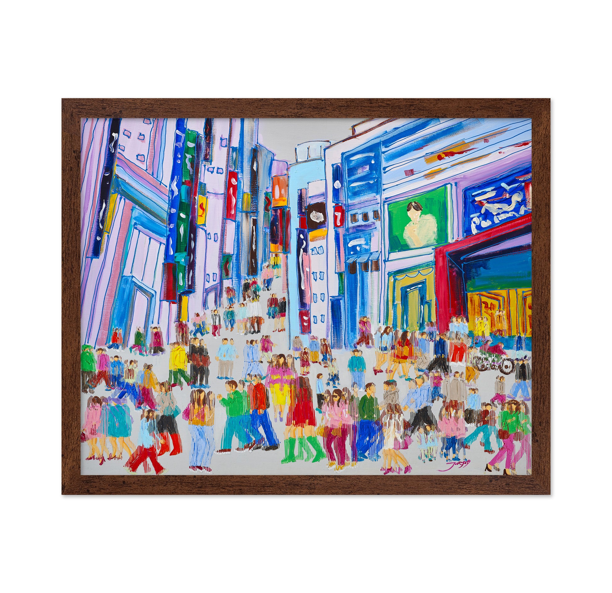 City Crowd Canvas
