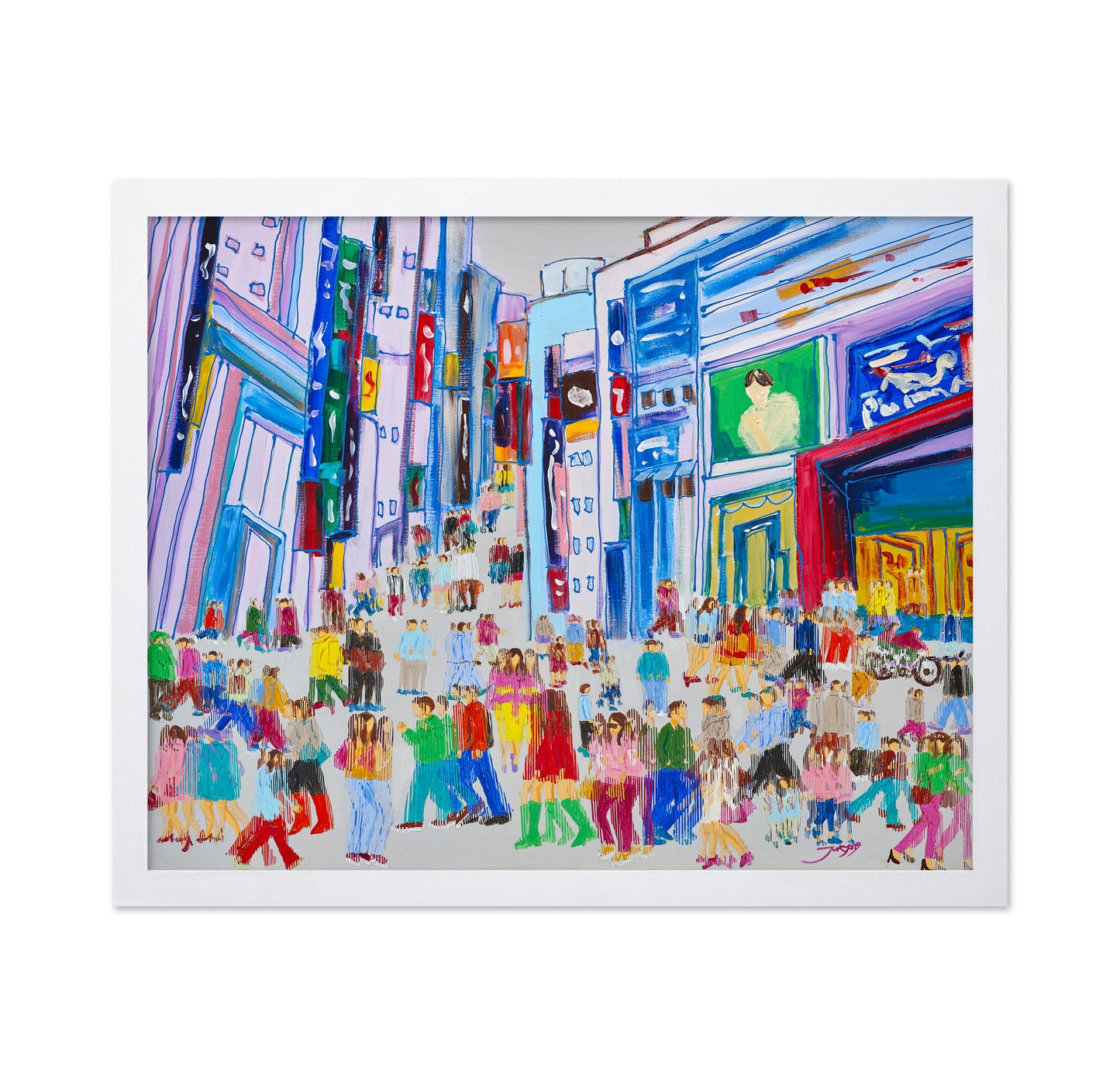 City Crowd Canvas