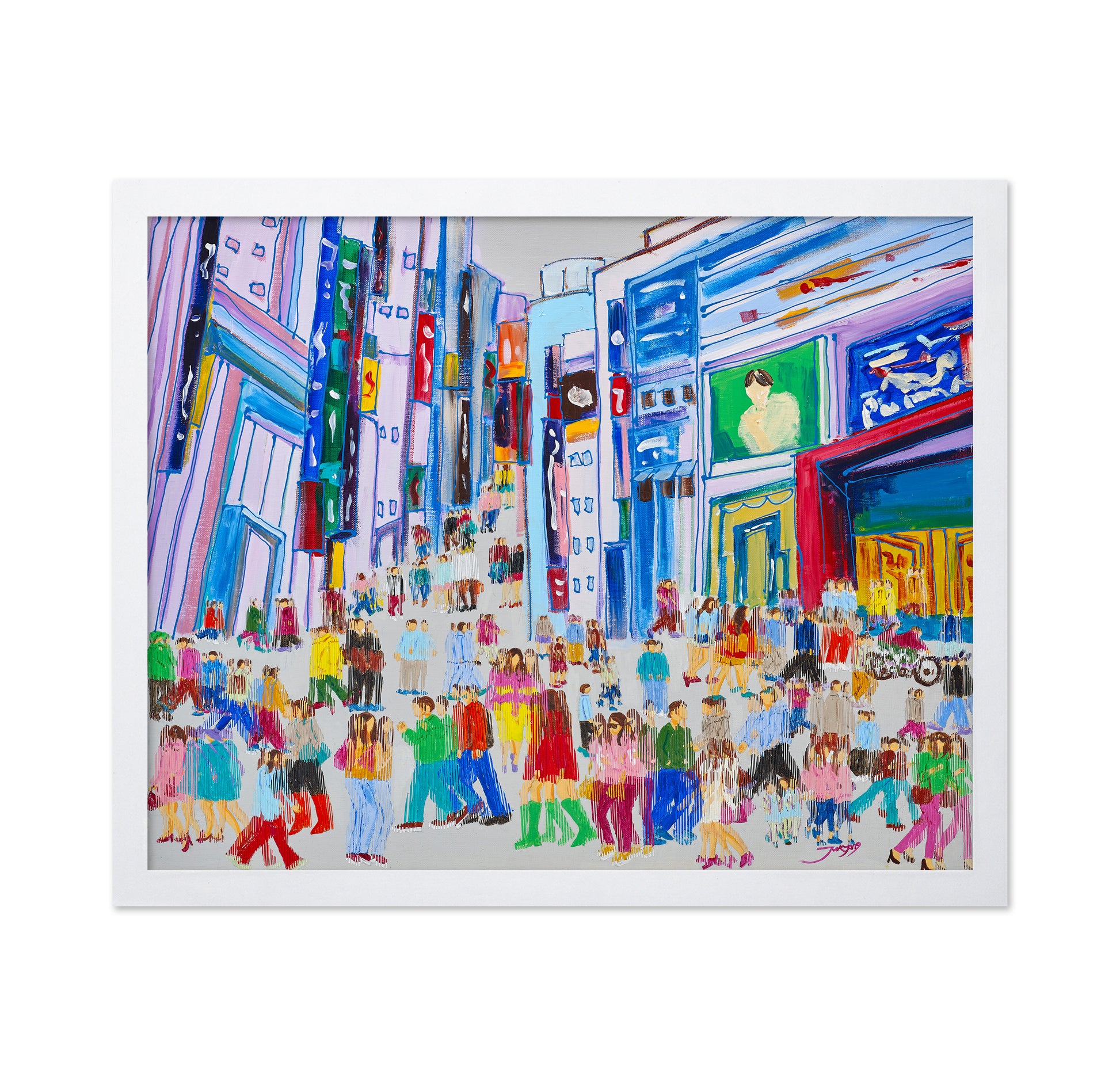 City Crowd Canvas