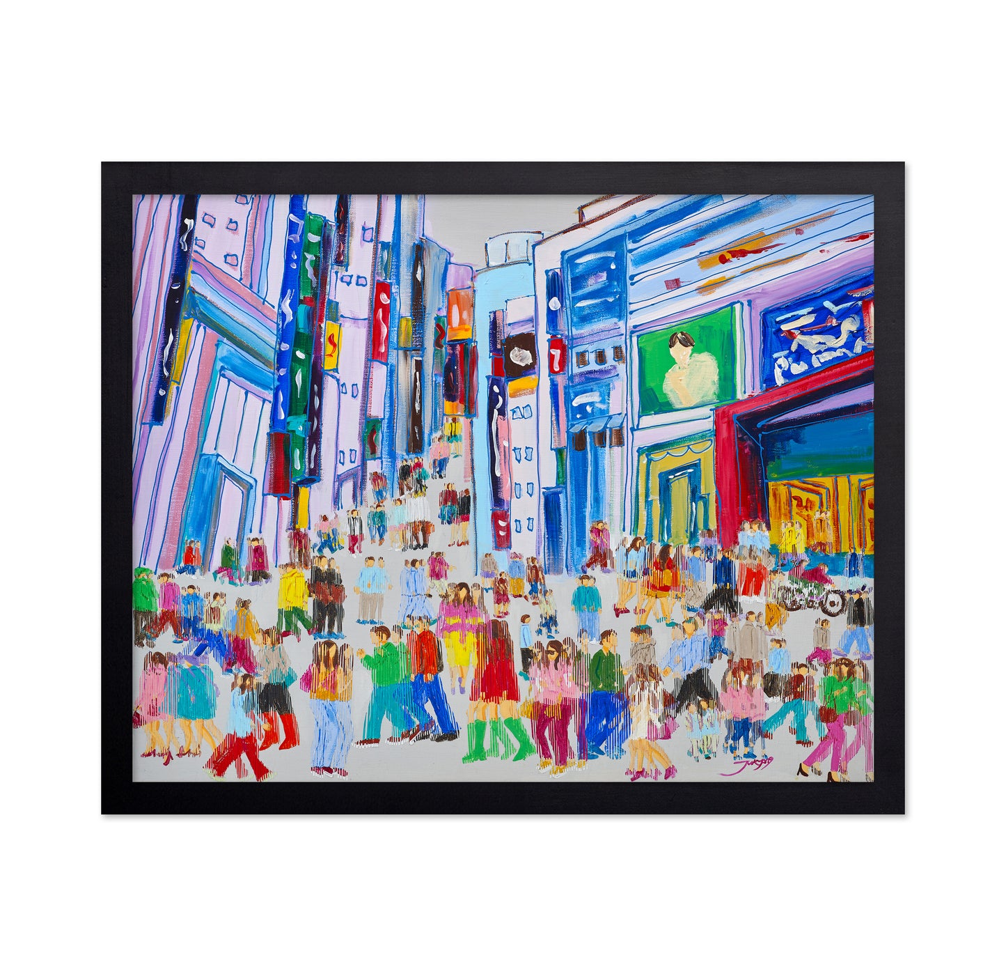 City Crowd Canvas