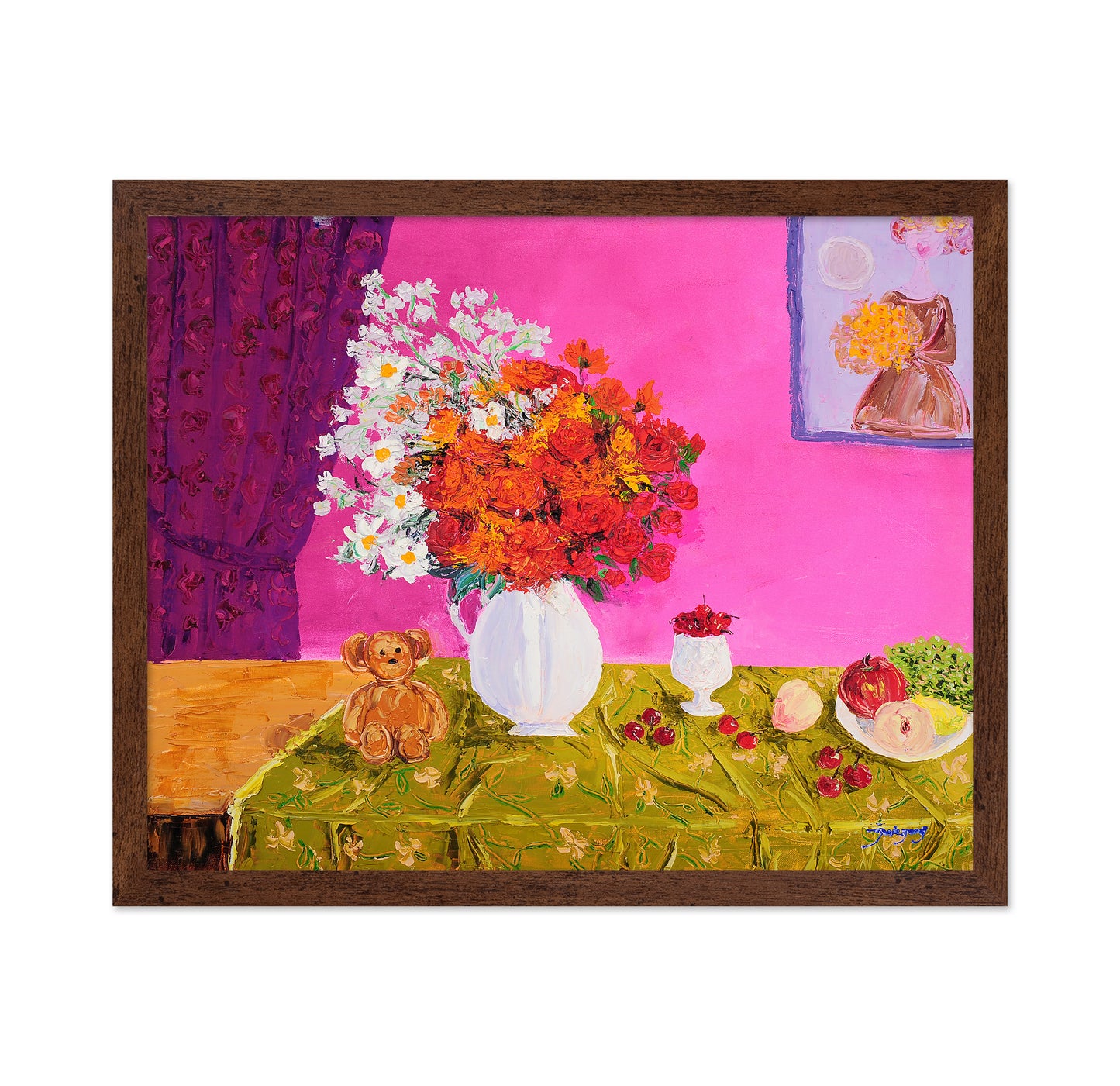 Vase Of Bright Flowers