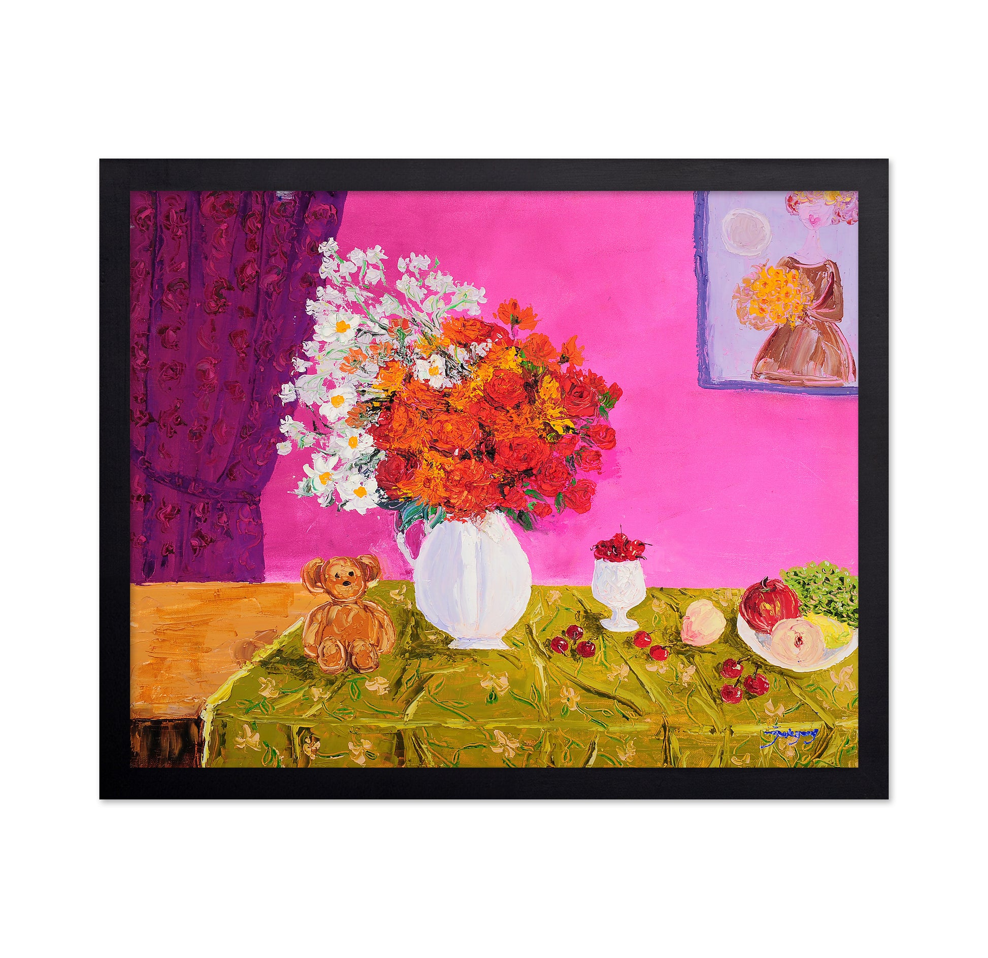 Vase Of Bright Flowers