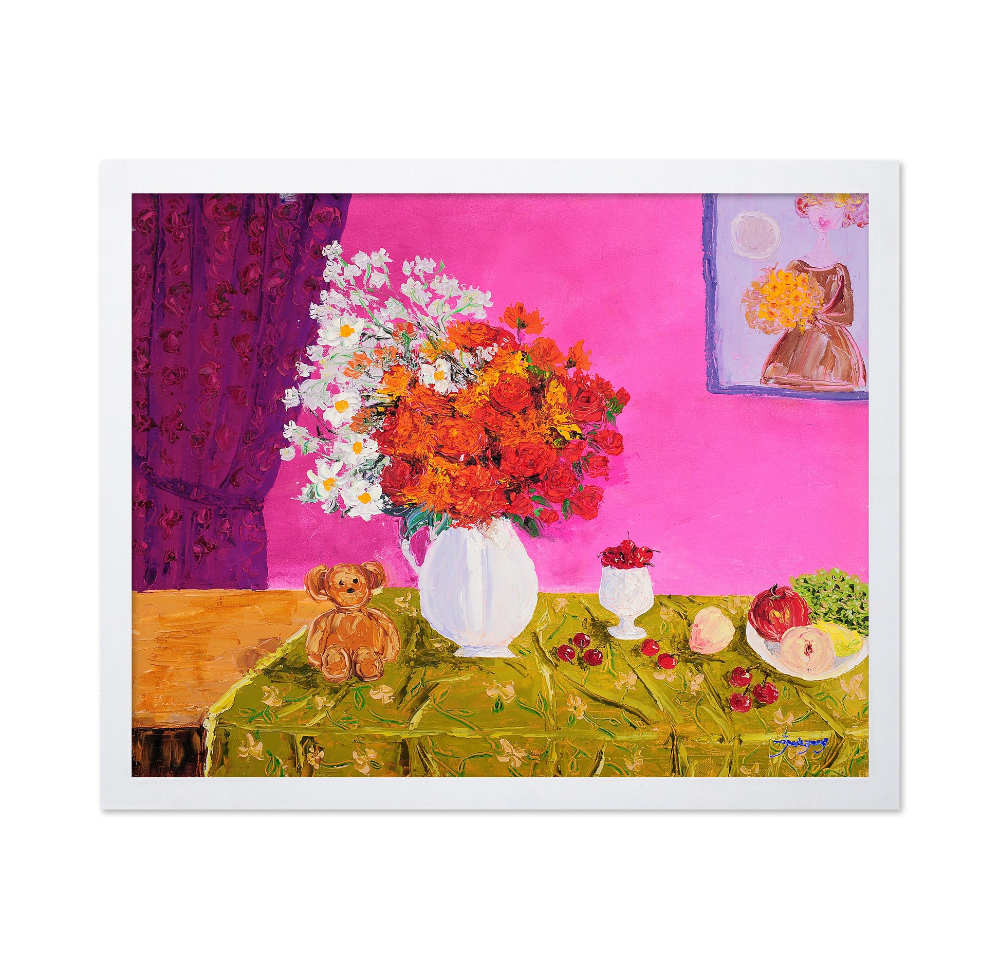 Vase Of Bright Flowers