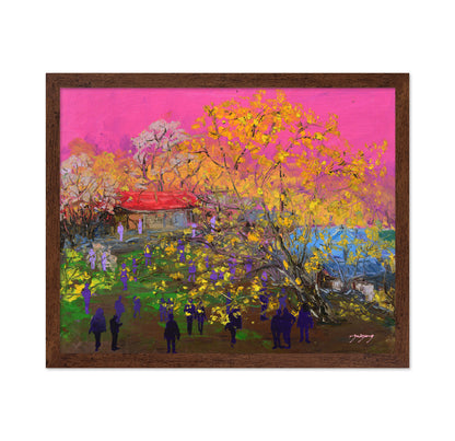 Cornus Officinalis Festival Oil On Canvas