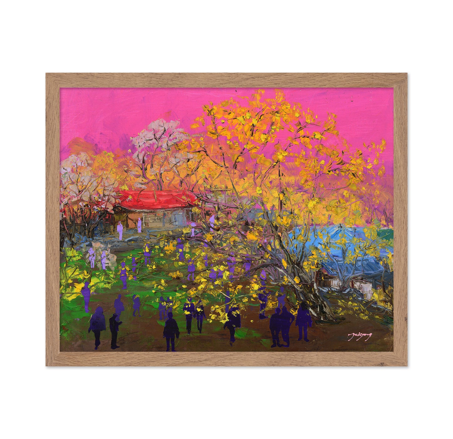 Cornus Officinalis Festival Oil On Canvas