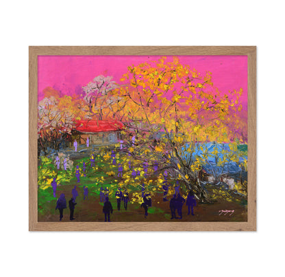 Cornus Officinalis Festival Oil On Canvas