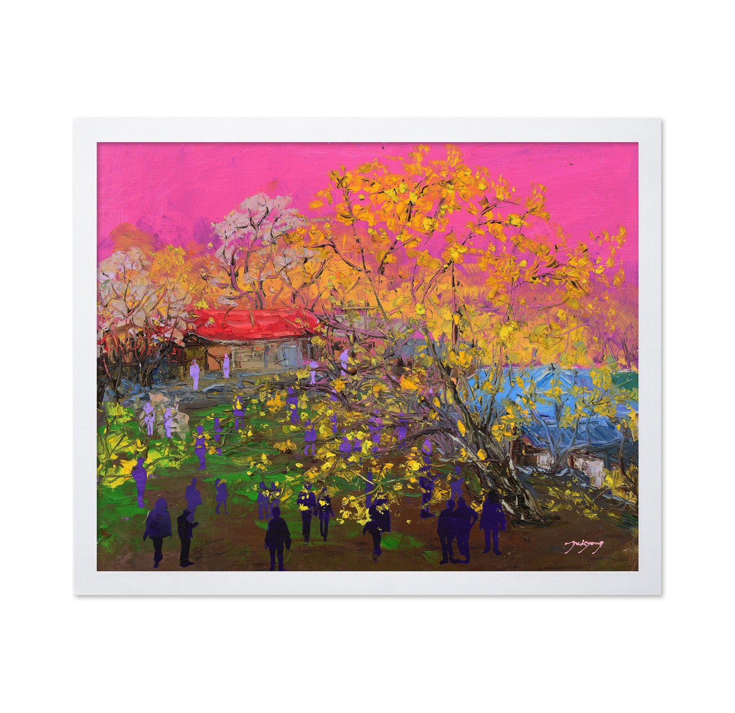 Cornus Officinalis Festival Oil On Canvas