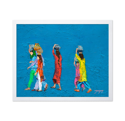 Women Walking With Baskets on Their Heads