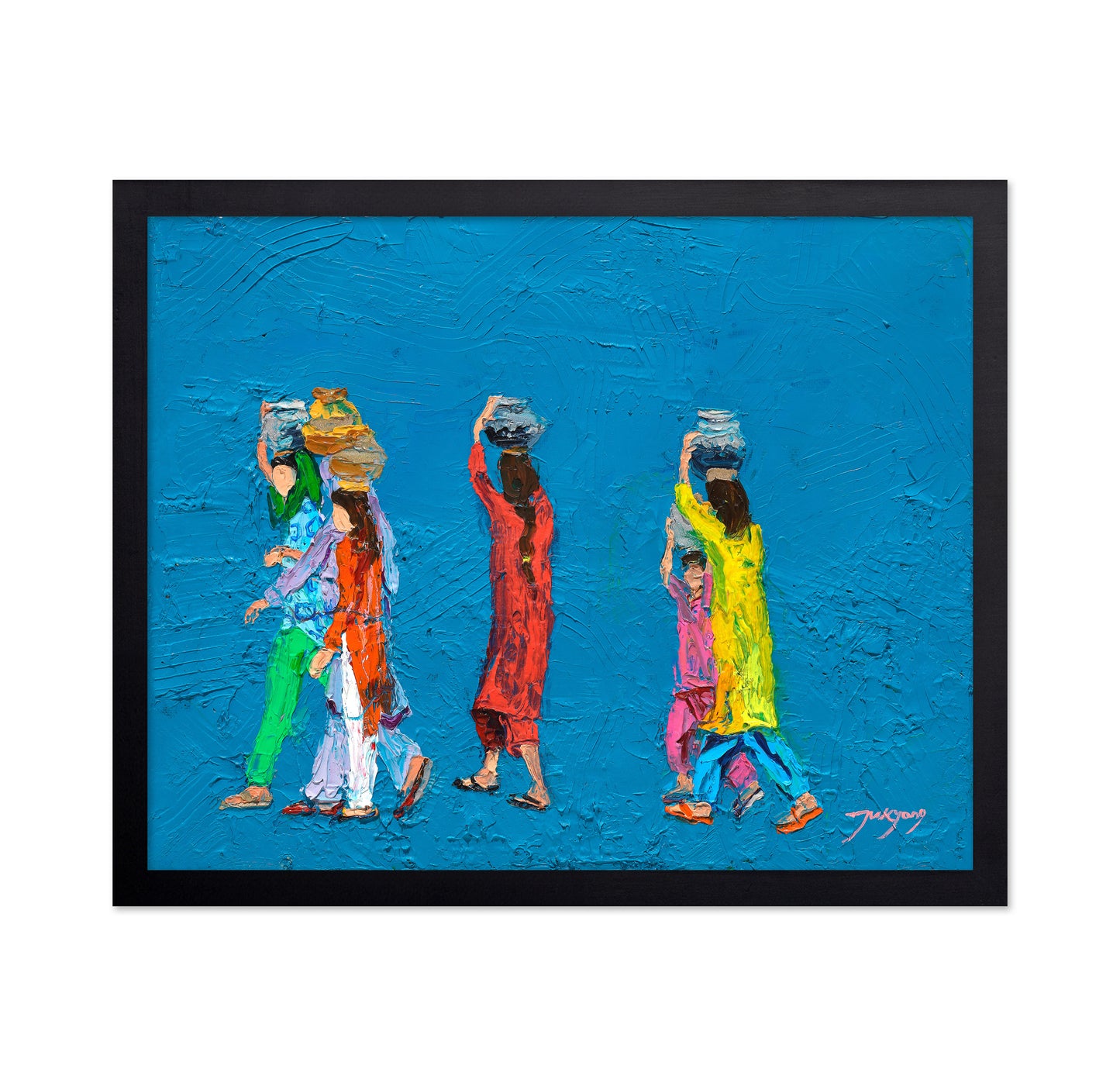 Women Walking With Baskets on Their Heads
