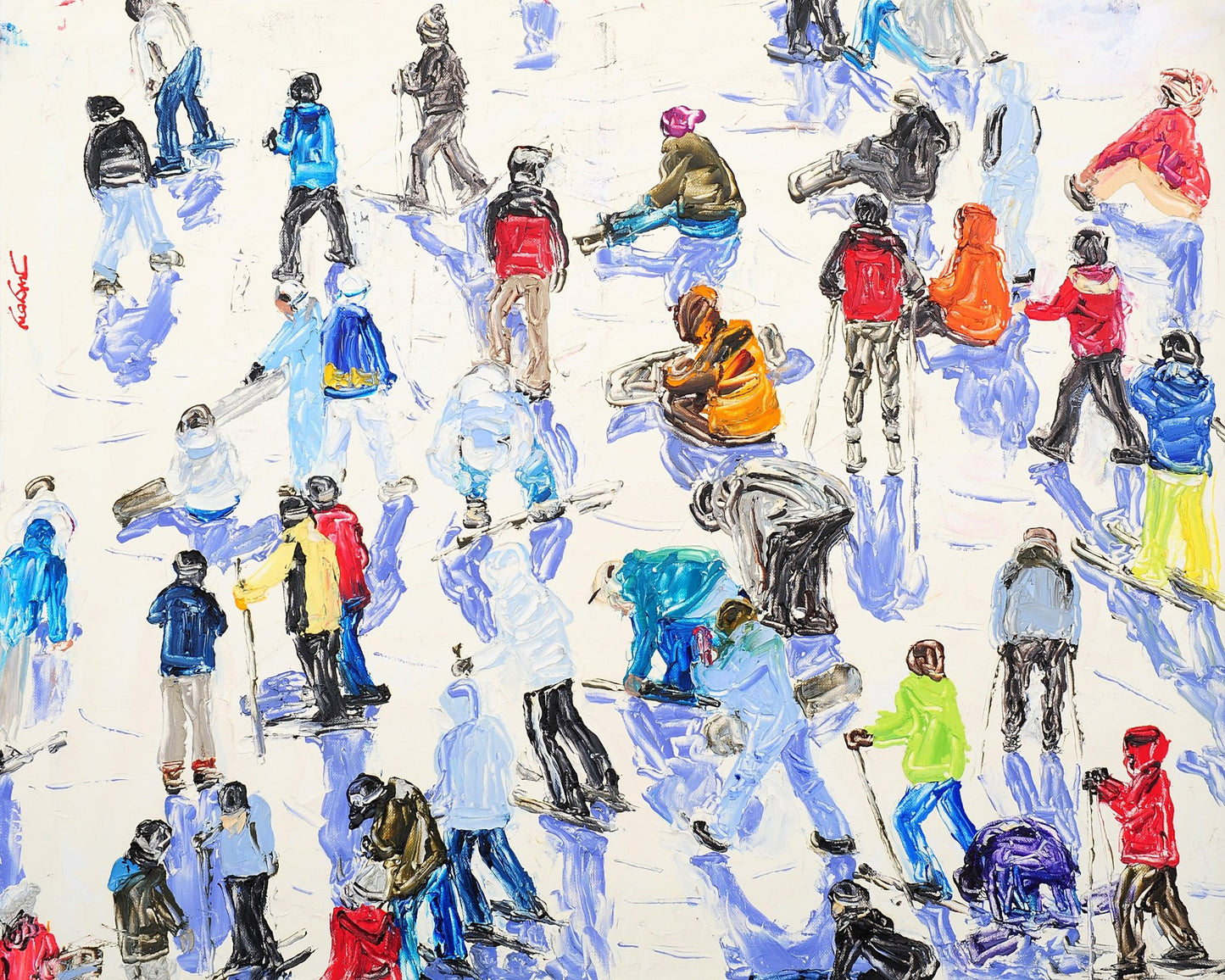 A Lively Ice Skating Scene