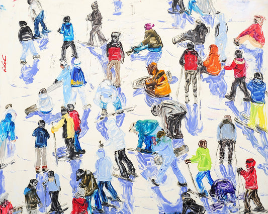 A Lively Ice Skating Scene