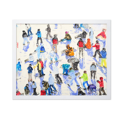 A Lively Ice Skating Scene
