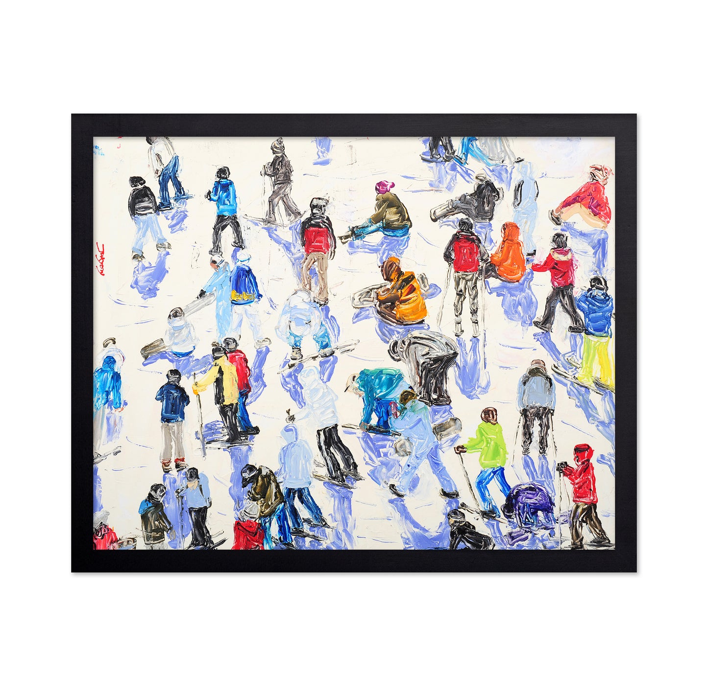 A Lively Ice Skating Scene