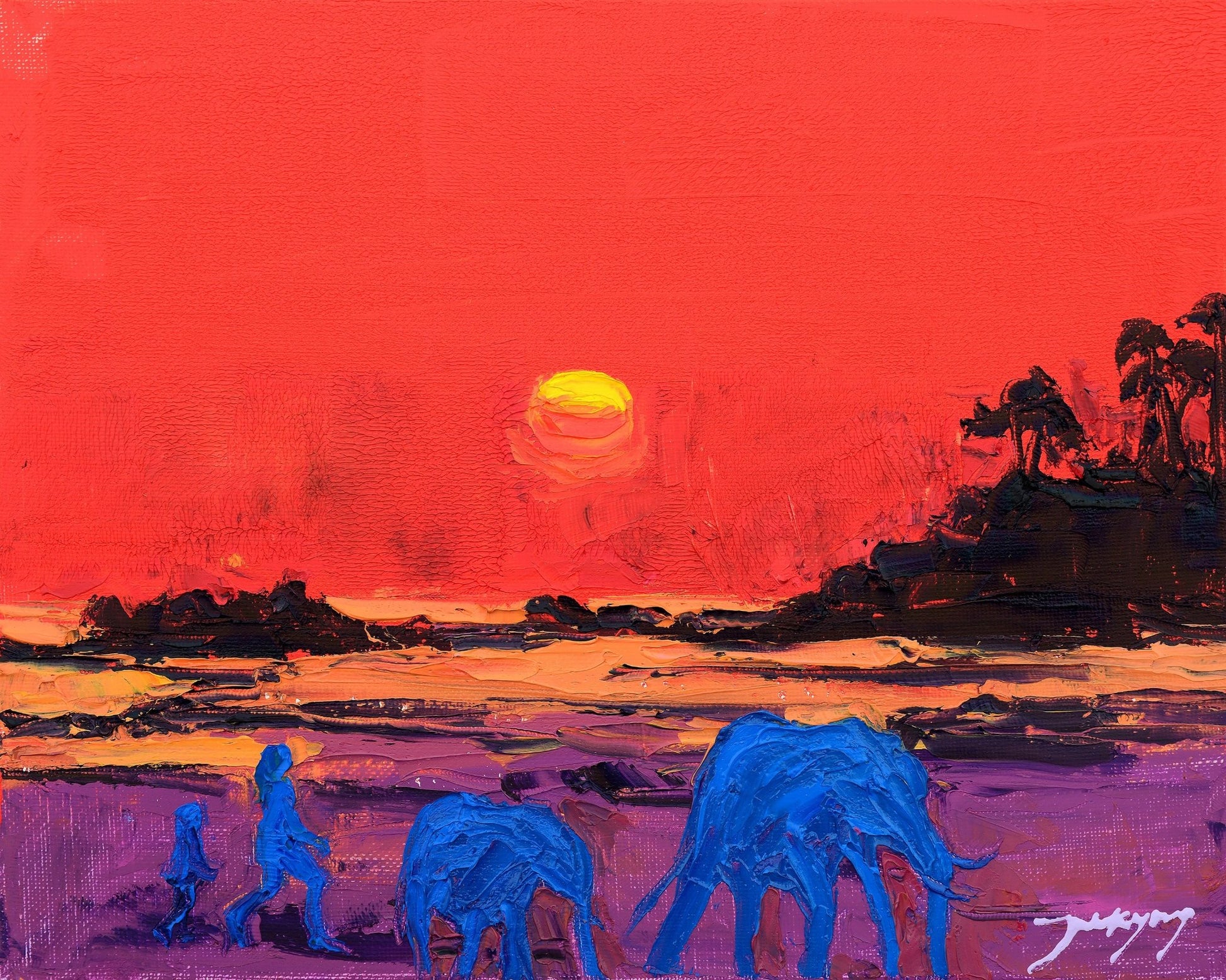 Vibrant Red Sky