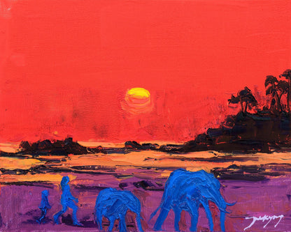 Vibrant Red Sky
