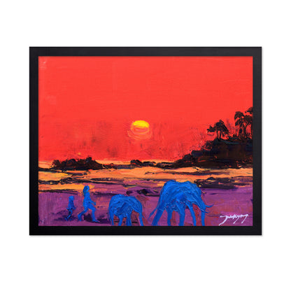 Vibrant Red Sky