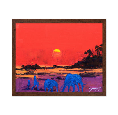 Vibrant Red Sky