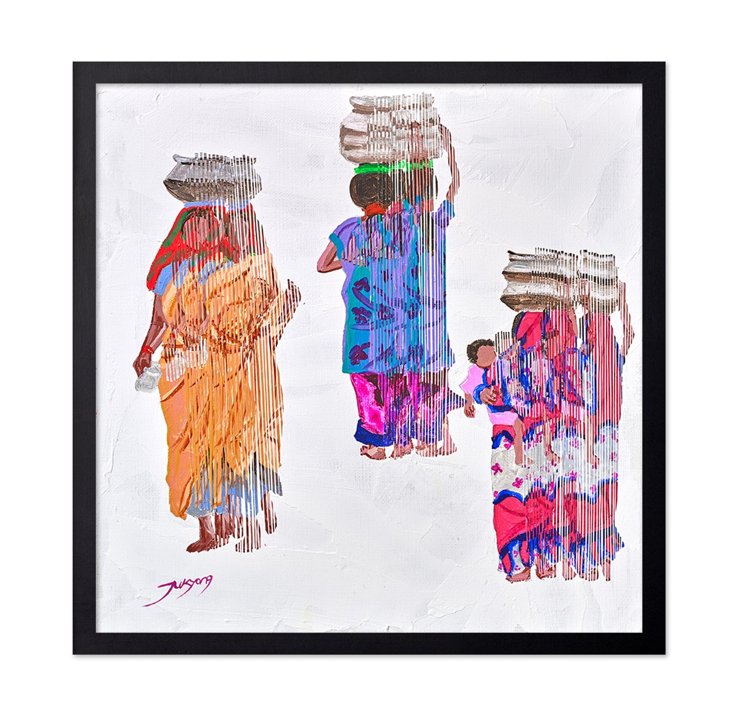 Women Carrying Water Buckets