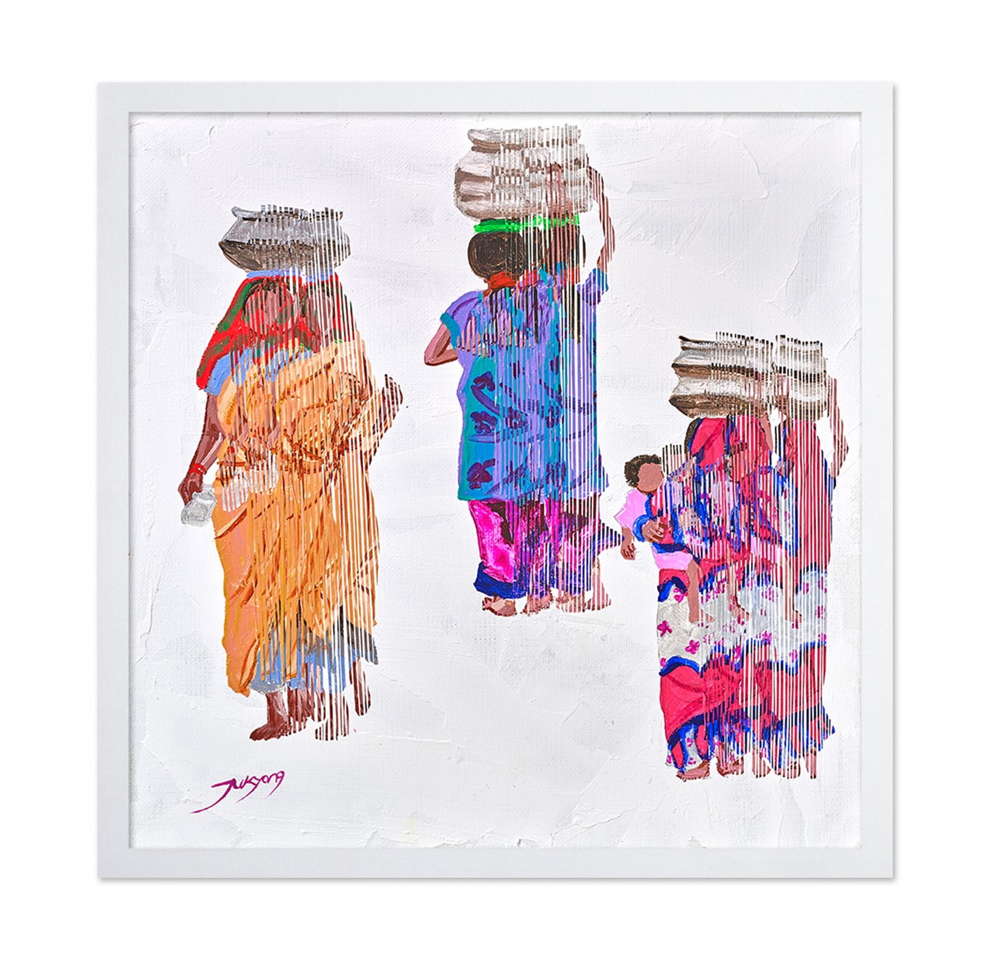 Women Carrying Water Buckets
