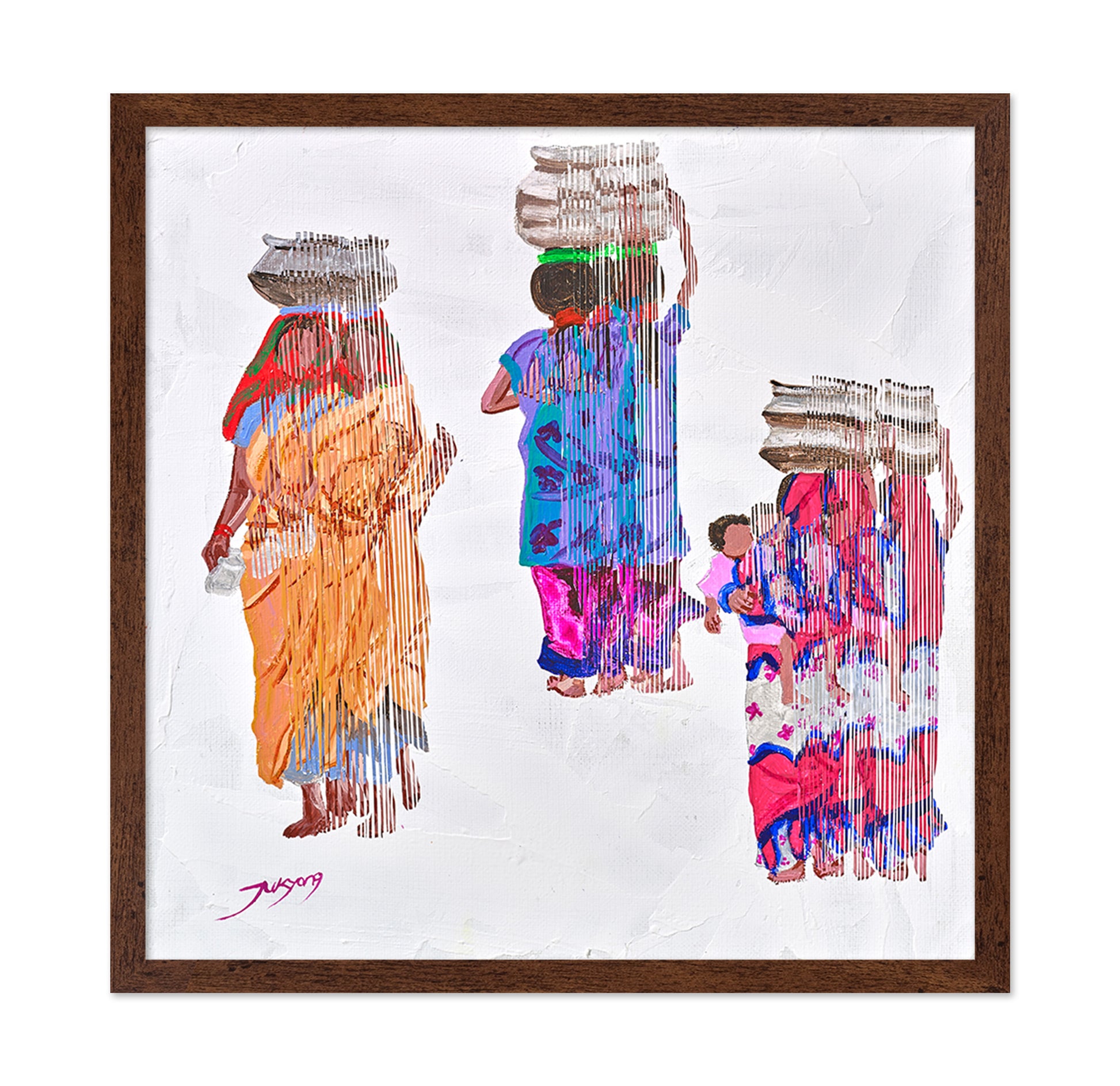 Women Carrying Water Buckets