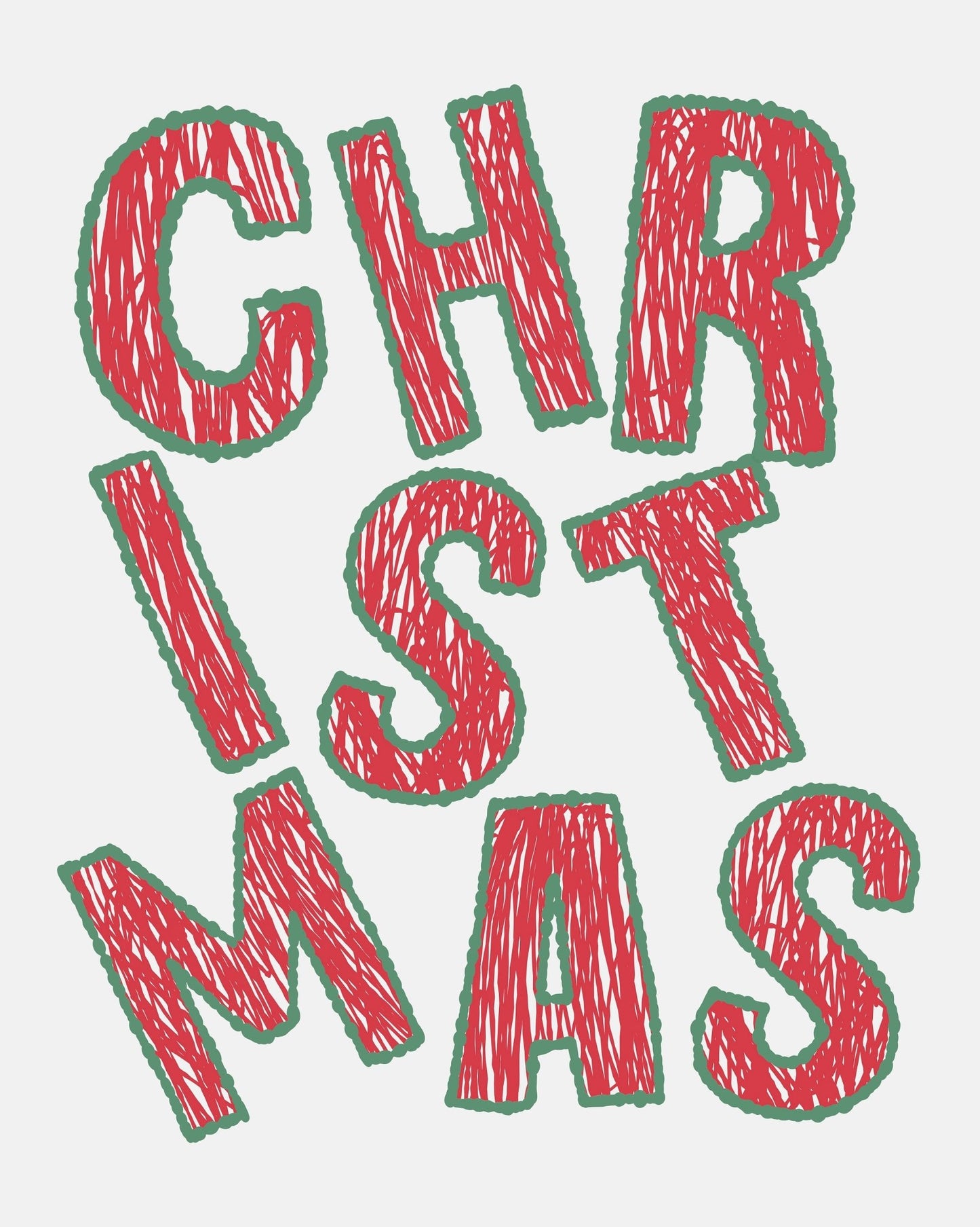Christmas - Bold Tilted Letter