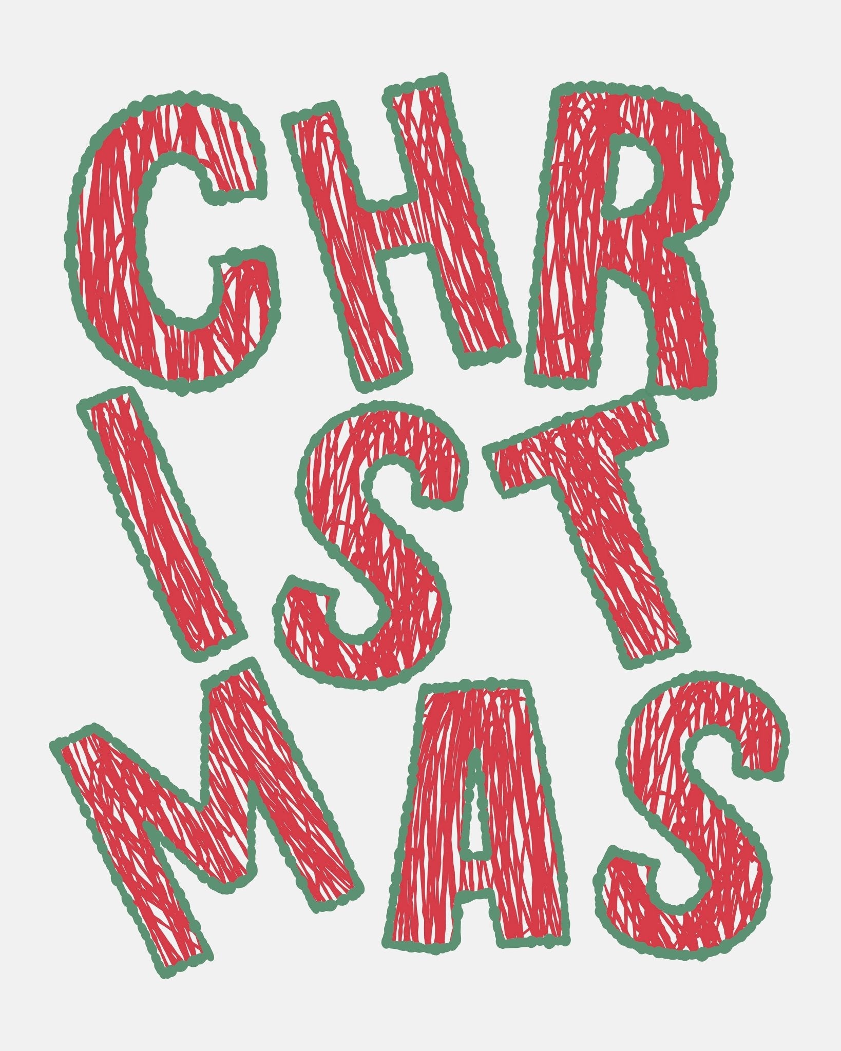 Christmas - Bold Tilted Letter