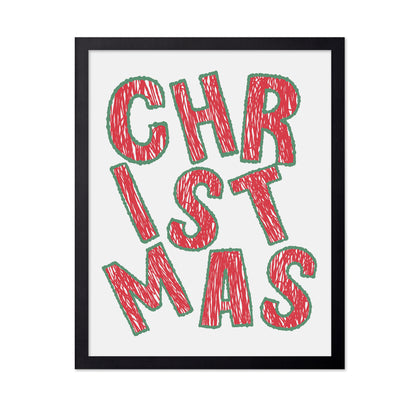 Christmas - Bold Tilted Letter