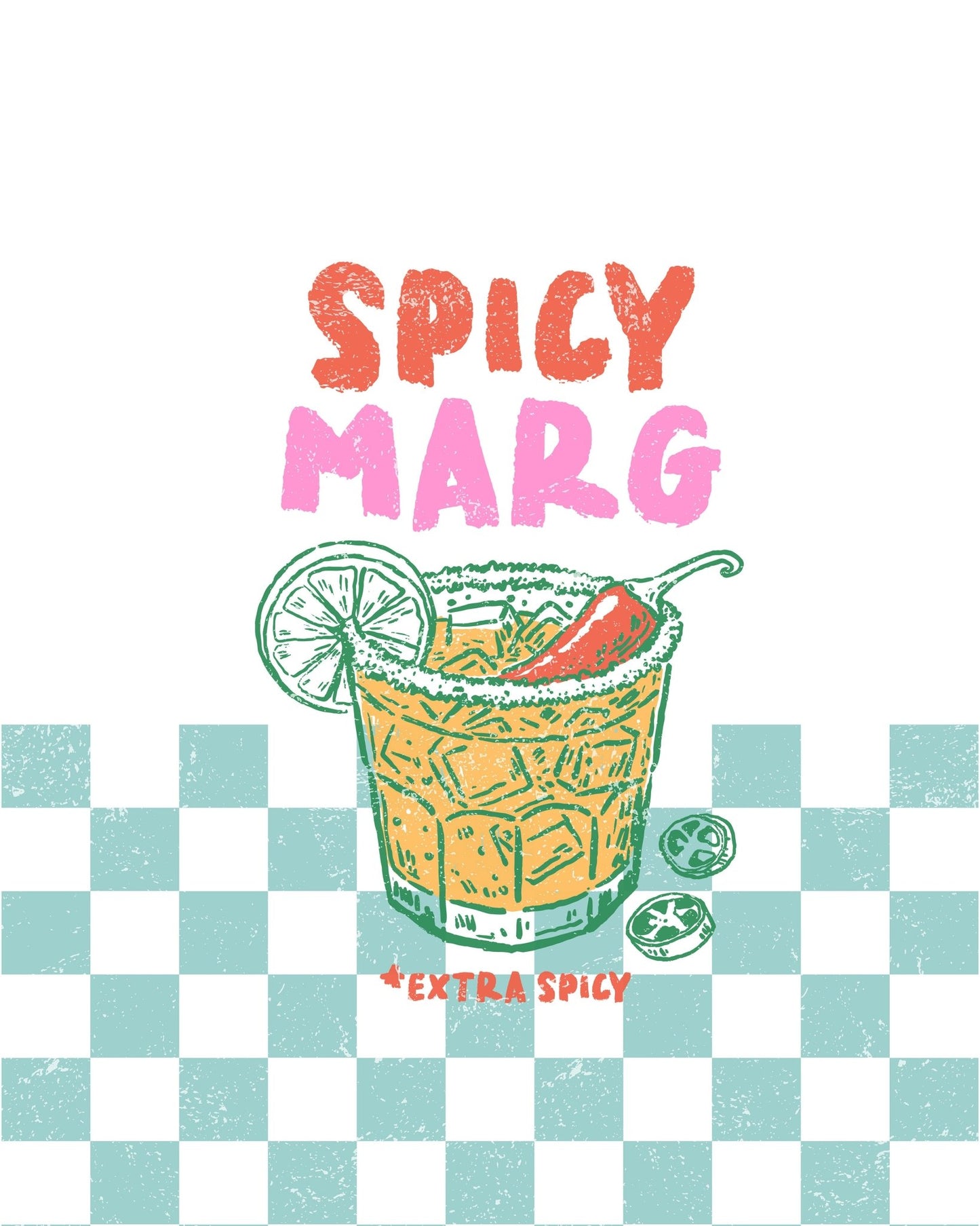 Spicy Marg on Green Checks