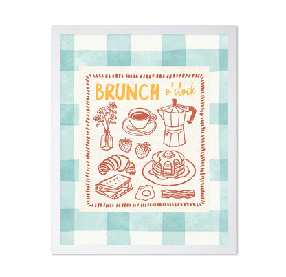 Brunch O'Clock on Green Checks