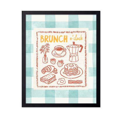 Brunch O'Clock on Green Checks