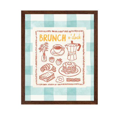Brunch O'Clock on Green Checks