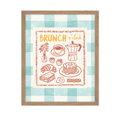 Brunch O'Clock on Green Checks