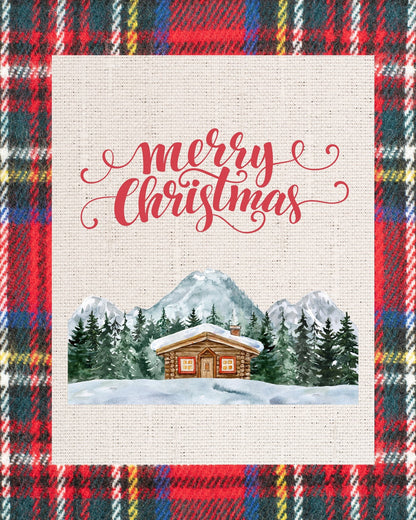 Merry Christmas Cabin - Red Flannel