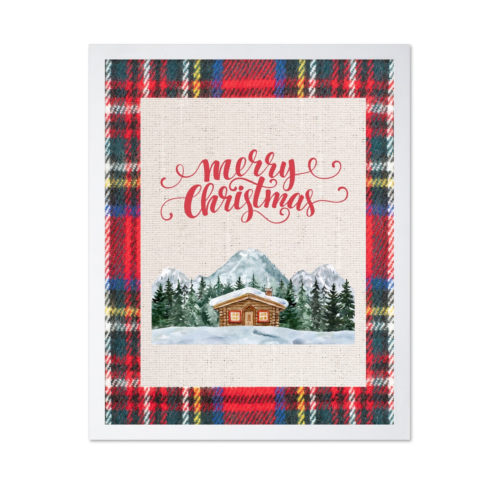 Merry Christmas Cabin - Red Flannel