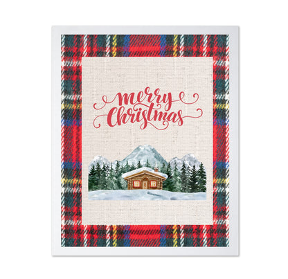 Merry Christmas Cabin - Red Flannel