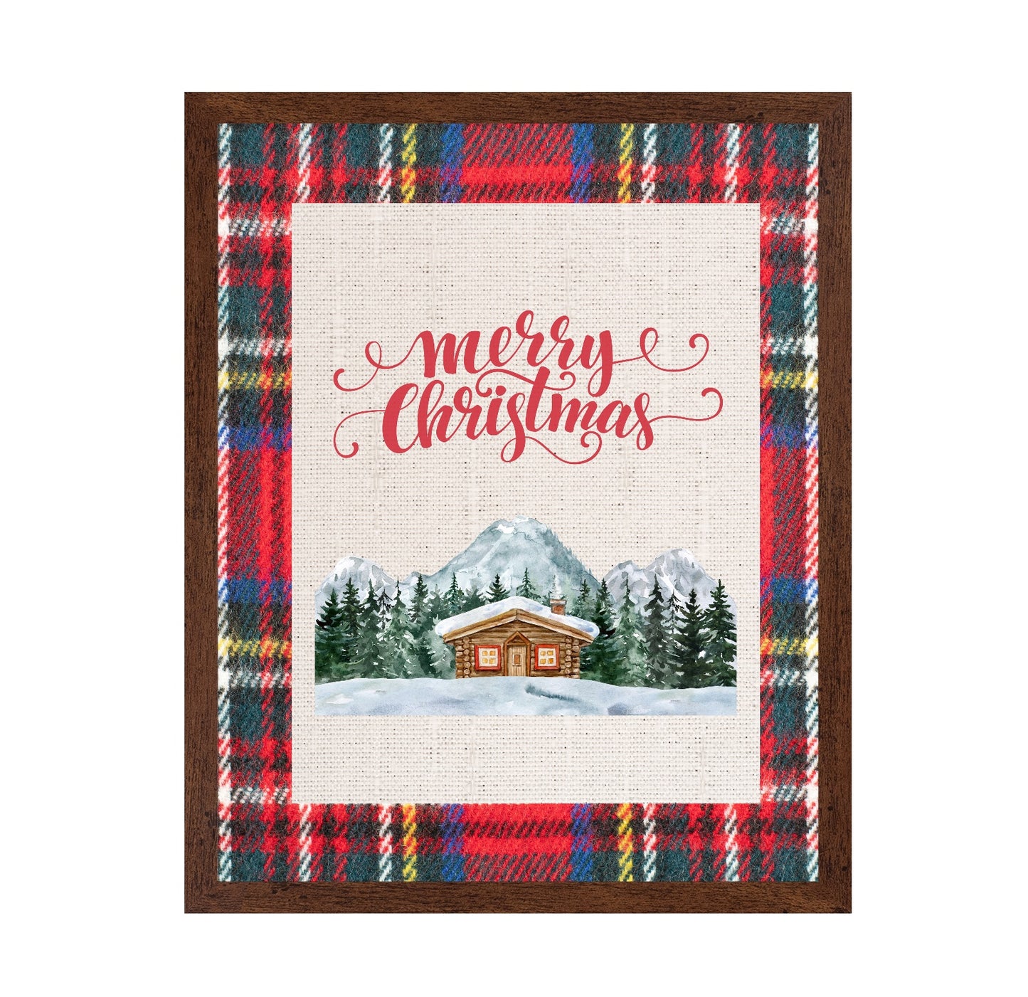 Merry Christmas Cabin - Red Flannel