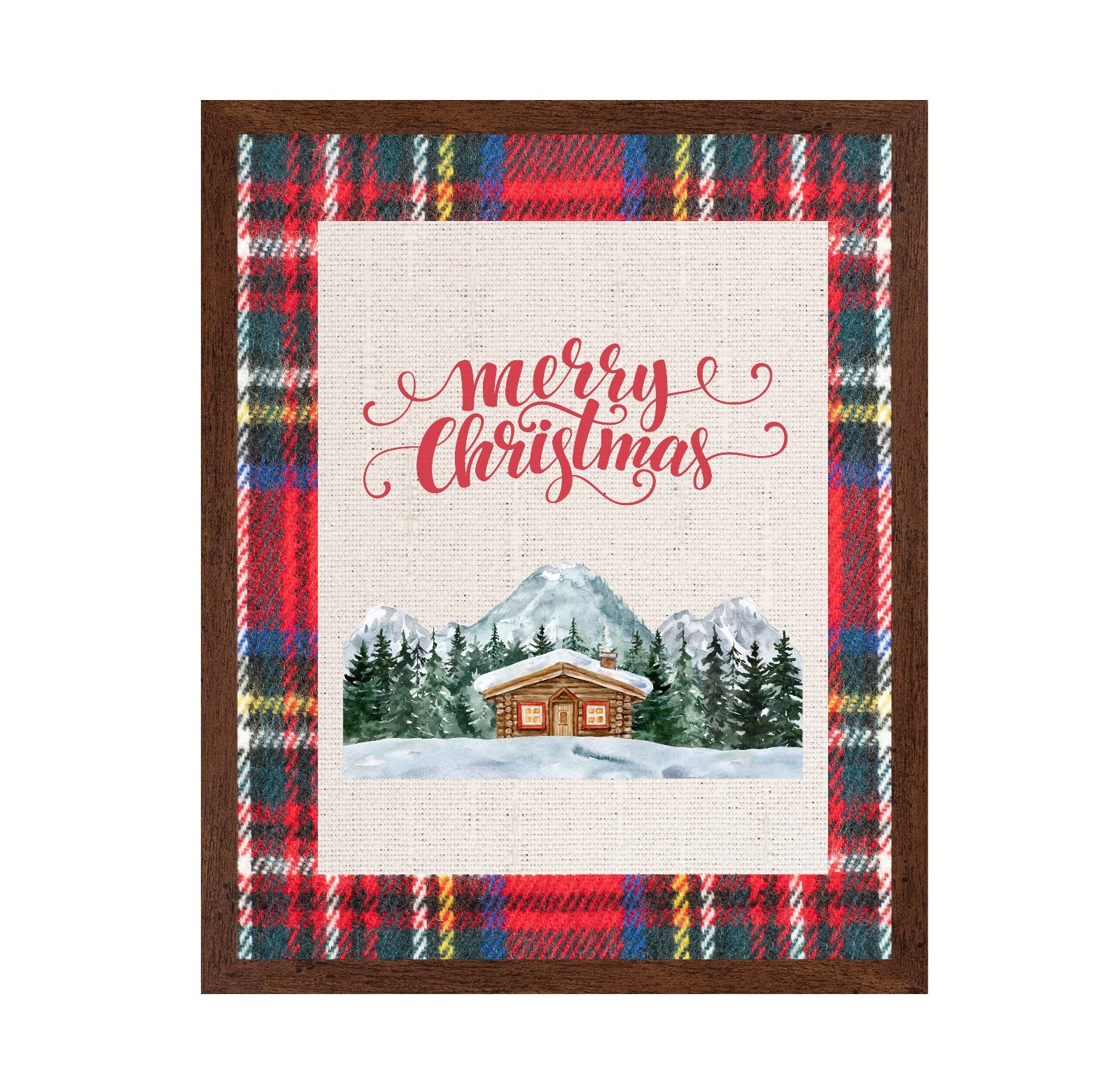 Merry Christmas Cabin - Red Flannel