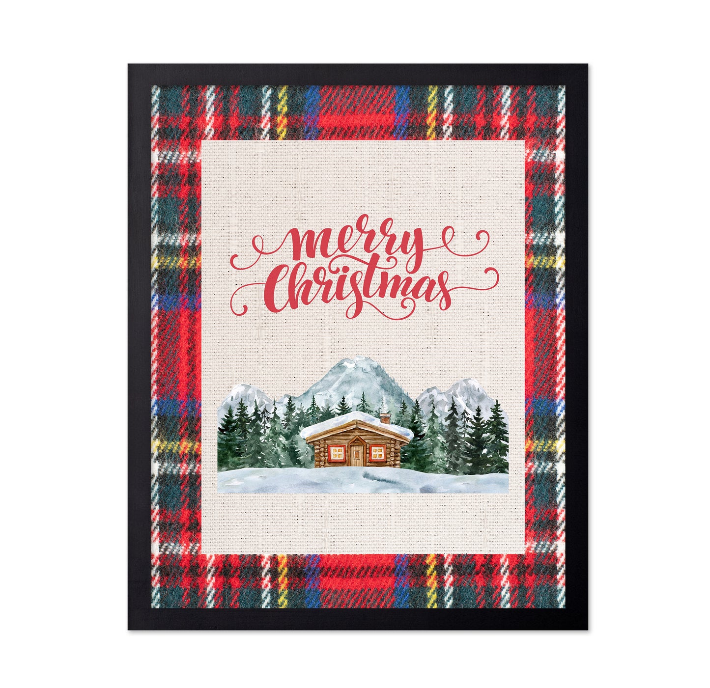 Merry Christmas Cabin - Red Flannel