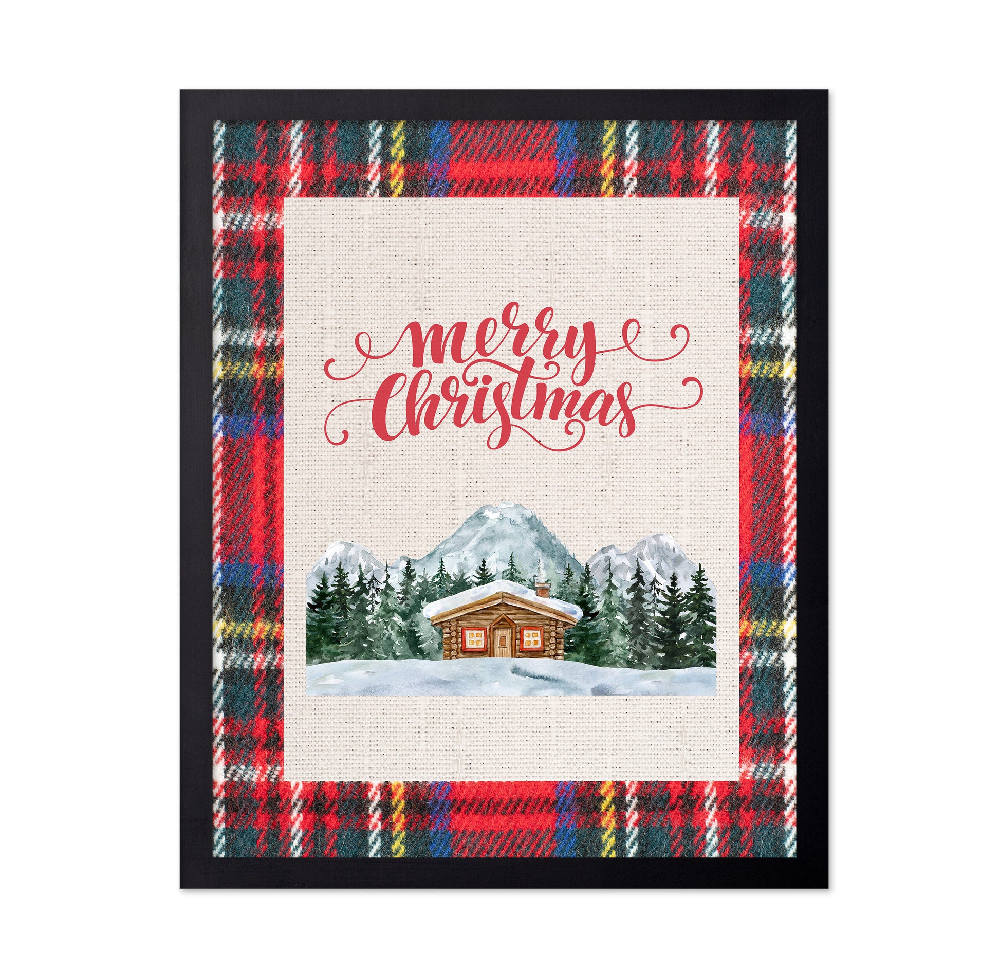 Merry Christmas Cabin - Red Flannel