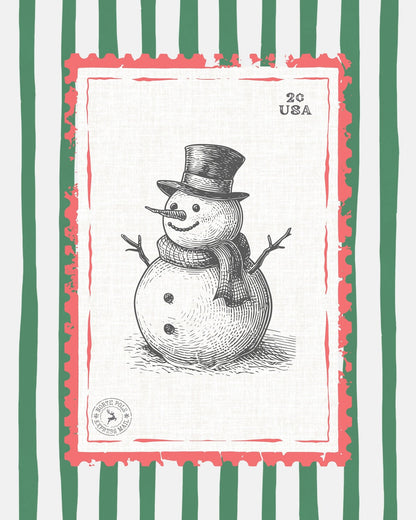 Smiling Frosty the Snowman Stamp